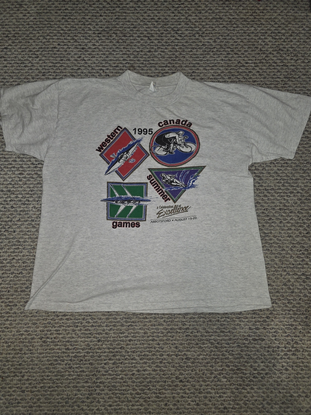 Anvil Light Gray 1995 Western Canada Summer Games Graphic Tee